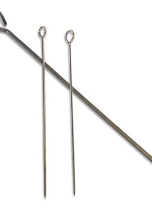 Kebab Skewers S/steel (flat) 300mm (pack Of 12) Kss0300