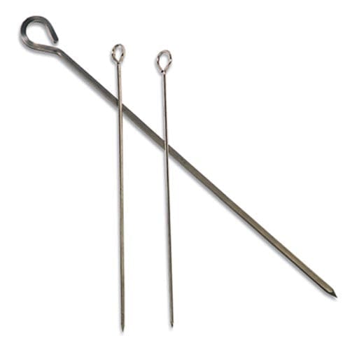 Kebab Skewers S/steel (flat) 300mm (pack Of 12) Kss0300