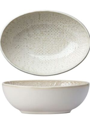 Knit Reactive White Soup / Cereal / Dessert Bowl 16cm (12)