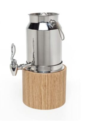 Milk Dispenser With Wooden Base Mdr0005