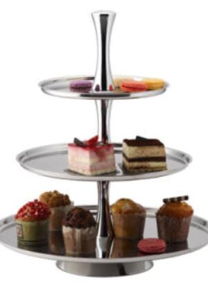 Pastry Stand - S/steel - 3 Tier D438 x H495mm Pts0003