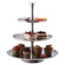 Pastry Stand - S/steel - 3 Tier D438 x H495mm Pts0003