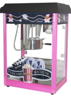 8oz Pink & Black Popcorn Machine Chromecater Pop6a-b