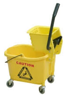 Plastic Bucket & Wringer - (yellow) 36 Lt Pbw0001