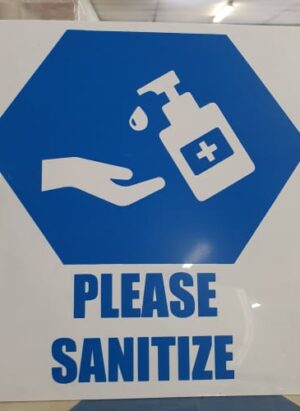 Please Sanitise Sign