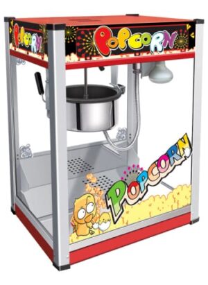 Popcorn Machine 6oz Red & Silver Pop6e-r