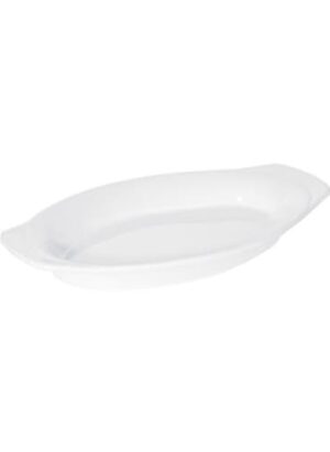 Prima - White - Oval Eared Dish 20cm (12) Da-238