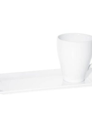 Prima - White - Saucer Tray 29 x 13cm (24) Da-998