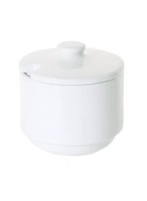 Prima - White - Sugar Bowl With Lid 20cl (12) Da-227