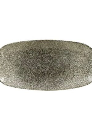 Raku Quartz Black Chefs å¾â¢ Oblong Plate 35.5 x 18.9cm