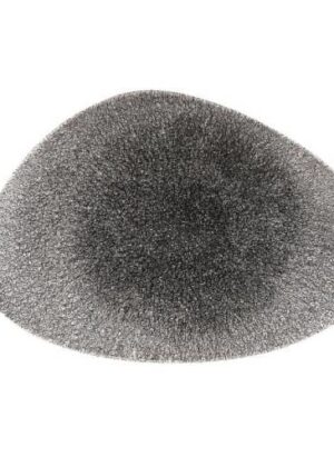 Raku Quartz Black Chefs Triangle Plate 30 x 20cm (6)