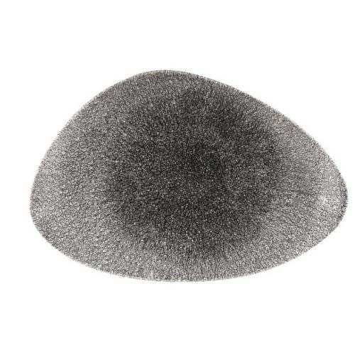 Raku Quartz Black Chefs Triangle Plate 30 x 20cm (6)