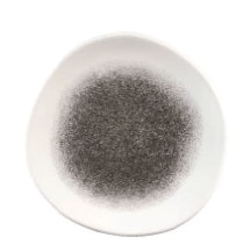Raku Quartz Black Organic Round Plate 26.4cm (12)