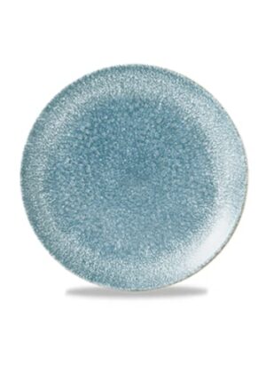 Raku Topaz Blue Coupe Plate 16.5cm (12) Cc-rktb-evp6.1