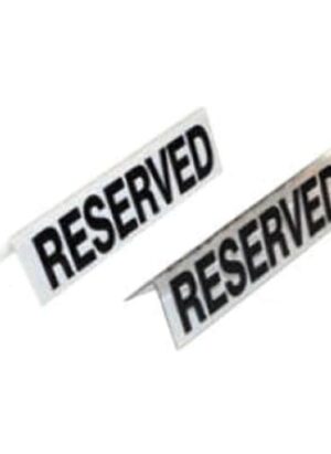 Reserved Table Sing Plastic White Rts0002