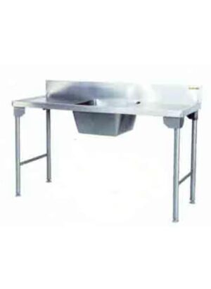 Single Bowl Sink 1600mm Mild Steel Legs Center Sdsn1004o7