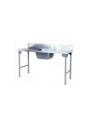 Single Bowl Sink 1600mm Mild Steel Legs Left Sdsn1005o7