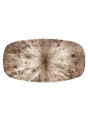 Stone Zircon Brown Oblong Chefs Plate 35.5 x 19cm (6)