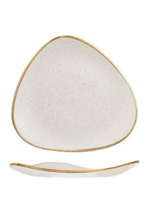 Stonecast - Barley White Triangle Plate 26.5cm (12)