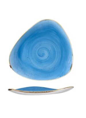 Stonecast - Cornflower Blue Triangle Plate 26.5cm (12)