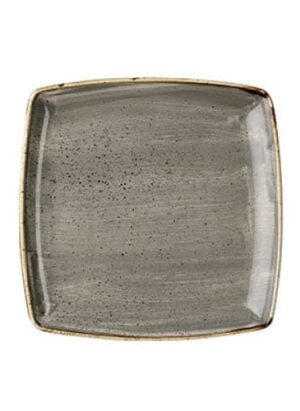 Stonecast - Peppercorn Grey Deep Square Plate 26.8cm (6)