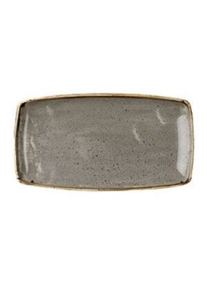 Stonecast - Peppercorn Grey Oblong Plate 35x18.5cm (6)