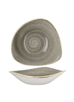 Stonecast - Peppercorn Grey Triangle Bowl 18.5cm (12)