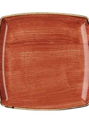 Stonecast-spiced Orange Deep Square Plate 26.8cm (6)