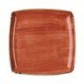 Stonecast-spiced Orange Deep Square Plate 26.8cm (6)