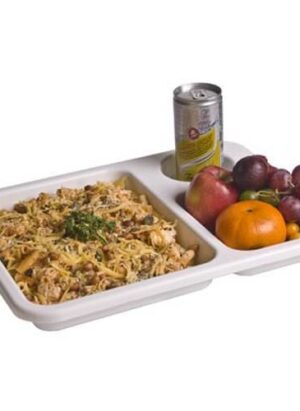 Tuff Tray - 3 Div (white) Cafeteria (345 x 205 20mm) Ttr3713