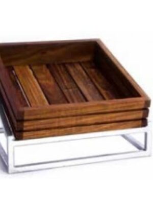 Wood Display Stand (steel) - Infinity - 330 x 300mm