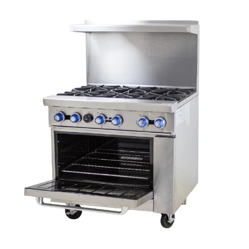 6 Burner Cooking Range With Gas Oven