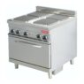 4 Plate cooking range with 2/1 GN convection oven - 900 series