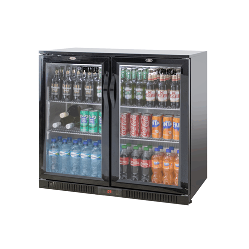 Back Bar Bottle Cooler - 2 Door Hinged BBP1002 Wedoall