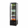 Refrigerated glass display cabinet - 279Lt, Black