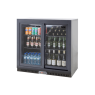 PolarCab Black Bar Cooler 2 Sliding-Door BBP9002 Wedoall