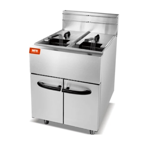 GATTO 2x20Lt High Speed Gas Floor Standing Fryer (Incl. 2 Baskets)