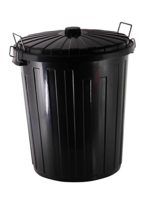GATTO 73Lt Black Refuse Bin – Incl. Lid