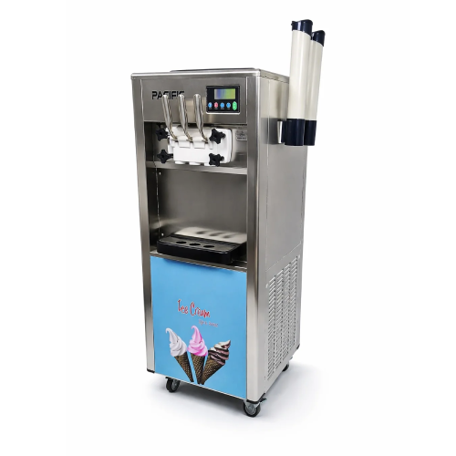 PACIFIC Soft Serve Ice Cream Machine - 2 Flavor + Mix - Floor Model MQ-L20N