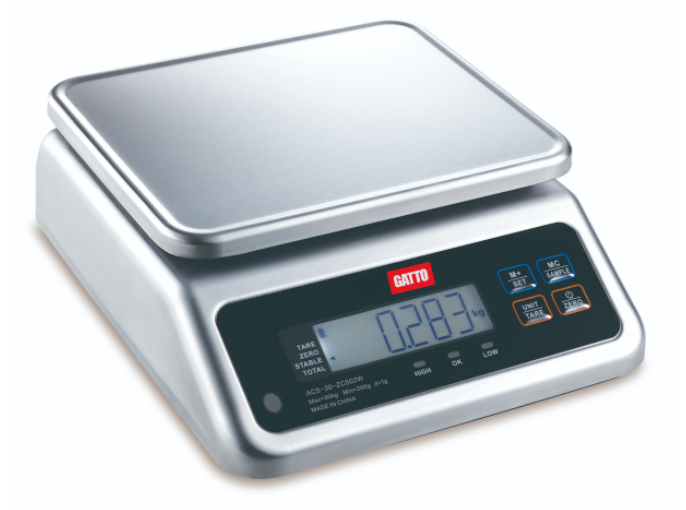 GATTO S/Steel Portion Control Scale - 20KG - IP67 Waterproof