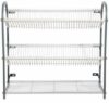 GATTO Wall Mount Crockery Rack - 76 Plates + Cup Rack - 3 Tier