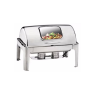 CASTELLO Economy Rectangular Roll Top Chafing Dish with Glass Window Wedoall