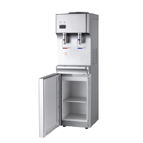 Water Cooler Dispenser - Hot and Cold - Freestanding with Storage Compartment - White