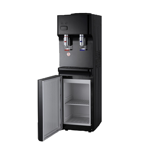 Water Cooler Dispenser – Hot and Cold – Freestanding with Storage Compartment – Black Wedoall