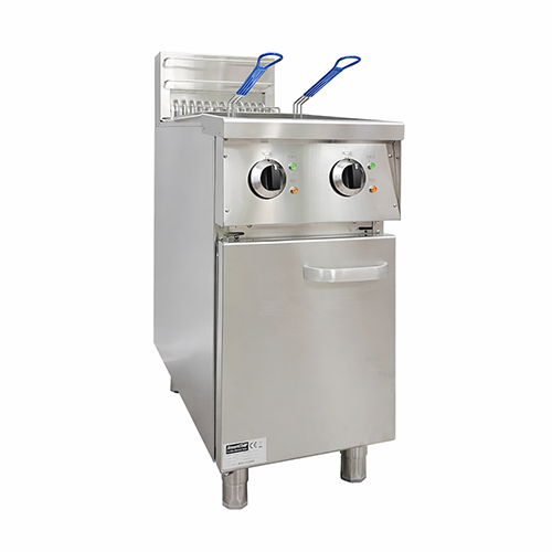 2 X 20 LT High Speed Fryer WITH Cold Zone 2 x 12KW Per Pan Floor Model