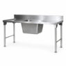 2300 Stainless STEEL Single Pot Sink Stainless STEEL Legs