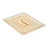 HIGH HEAT LID WITH HANDLE AMBER FOR 1/2 HIGH HEAT PANS