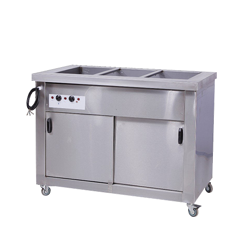 3 Division Bain Marie Floor Model With Hot closet