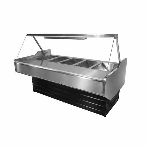 5 Division Flat Glass Bain Marie