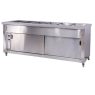 6 Division Bain Marie Floor Model With Hot closet